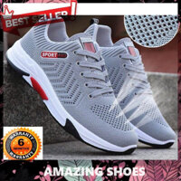 AMAZING SHOES ⭐ Giày Nam Fashion Thể Thao Xám - Vải Thoáng Khí SPORT ABU