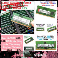 AMAZING SHOES ⭐ Ram Laptop DDR4 Kingston / Hynix / Samsung / Micron 4GB / 8GB Bus 3200MHz PC4-3200AA 1.2V Chính Hãng Dùn