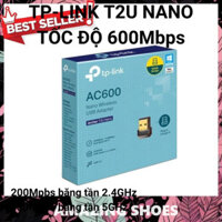 AMAZING SHOES ⭐ Usb Wifi TP-Link chuẩn AC600 Mbps 5Ghz thu sóng Wifi băng tần kép Gigabit Archer T2U Nano /  T2U Plus dà