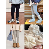 Ambbkids 2024-Quần Legging Nỉ Lót Lông Dày Dặn 280g, Co Dãn Mềm Mại Cho Bé Gái Mùa Thu Đông Phong Cách Hàn Quốc
