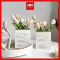 AMC Bó Hoa Tulip Giả Phong Cách Hàn Quốc Dùng Trang Trí Phòng Khách / Ăn Uống / Làm Đạo Cụ Chụp Ảnh Tulip Hoa giả Nhỏ Tươi Phong cách Hàn Quốc Mô phỏng Phòng khách Nhỏ Tươi mát Trang trí Bàn Bó hoa Đạo cụ tạo dáng Ảnh dã ngoại