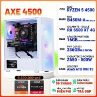 AMD AXE RYZEN 5 4500 / B450M / RX6500XT 4GB / 16GB / 256GB