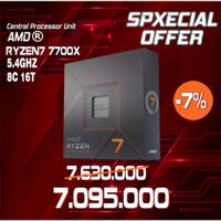 AMD Ryzen 7 7700X - 8-Core 4.5 GHz - Socket AM5 - 105W Desktop Processor NEW BOX BH 36 THÁNG