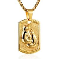 American Simple Men's Stainless Steel Boxing Gloves Girls Fashion Hip Hop Punk Rock Necklace Pendant Boxing model decorations