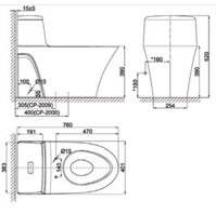 AMERICAN STANDARD 2309-WT – Bồn cầu 2 khối nắp êm Cygnet