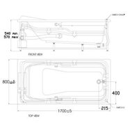 AMERICAN STANDARD 7120-WT – Bồn tắm xây