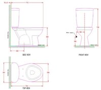 AMERICAN STANDARD VF-2396 – Bồn cầu 2 khối nắp thường Winston Plus