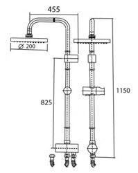AMERICAN STANDARD WF-9071 H200/H200AR – Vòi sen cây