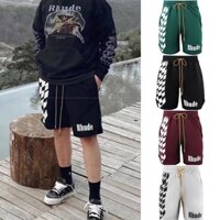 American Street Wear RUDE Đen Trắng Checkerboard Quần Short Nam Nữ Cao Cấp Dây Rút Lưới Quần Short Tập Bóng Rổ-HXVN4122