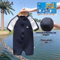 AMILA  Bộ đồ bơi mùa hè dành cho trẻ em  kèm kính lặn và mũ - Thoải mái & sành điệu đồ bơi bé trai