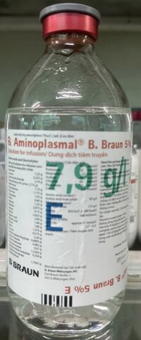 AMINOPLASMAL 5% E 500ML THUNG/10 CHAI B.BRAUN