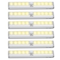 AMIR Upgraded Motion Sensor Lights, Battery-Powered LED Night Lights, Stick-Anywhere Closet Lights Stair Lights, Wall Lights for Hallway, Bathroom,...