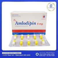 Amlodipin Domesco 5mg trị tăng huyết áp, đau thắt ngực (3 vỉ x 10 viên)
