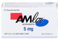 Amlor 5mg Pháp (Amlodipin besilat) – Điều trị tăng huyết áp, bệnh mạch vành, đau thắt ngực (Hộp 3 vỉ x 10 viên)