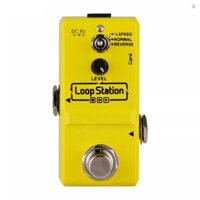 Ammoon Loop Station Mini Guitar Looper Effect Pedal 10 phút Thời gian ghi âm 3 chế độ làm việc True Bypass Full Metal Shell với thẻ nhớ 1GB