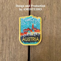 [AMO] PATCH ỦI THÊU Austria - TRAVEL - thêu vi tính - dùng để ủi - may vào áo/quần/cặp/balo