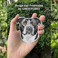 [AMO] PATCH ỦI THÊU Boston Terrier - PET - thêu vi tính - dùng để ủi - may vào áo/quần/cặp/balo