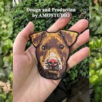 [AMO] PATCH ỦI THÊU Patterdale Terrier 02 - PET - thêu vi tính -dùng để ủi -may vào áo/quần/cặp/balo