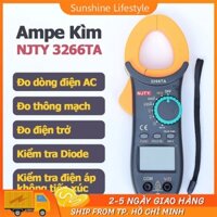 Ampe kìm Đồng hồ kẹp dòng vạn năng NJTY 3266TA, tần số, nhiệt độ, điện trở