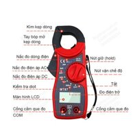 Ampe kìm kỹ thuật số đa năng kẹp dòng, đo điện áp... ( Kèm 2 Pin AAA )- KMS