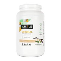 Ample - Meal Replacement Shake, 15 Servings of 400 Calorie Meals, Bulk Canister 6000 Calories, Made with Natural Real Food Ingredients - Vanilla