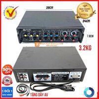 Ampli mini Karaoke công suất lớn 250W Oriole PA7 chính hãng, 4 sò lớn, 4 đường mic, nguồn 220V-12V, (tặng dây av 40K)
