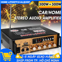 Ampli Mini Loa Amly Bluetooth KAW 198BT 600W Hát Karaoke Gia Đình Xe Ô Tô