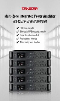 Amply 500W truyền thanh Takstar EBS-50M tại Bình Phước Audio