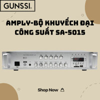 Amply-bộ khuyếch đại công suất SA-5015-trang bị các cổng kết nối mic với tính năng điều chỉnh âm thanh riêng biệt