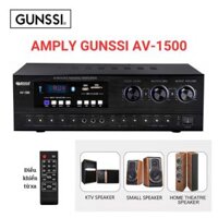 Amply đẩy liền vang GUNSSI AV-1500 công suất lớn cao cấp-cổng quang hỗ trợ Bluetooth/USB/RCA