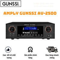 Amply Gunssi AV-2500 thiết kế đa dạng và tính năng linh hoạt có khả năng xử lí âm trầm âm bổng tốt