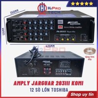 Amply Jarguar 203III Komi 12 Sò 480W Công Suất Lớn Tặng Dây, Amply Jarguar Karaoke Liên Doanh Tải 2 Cặp 25-H2Pro Tech