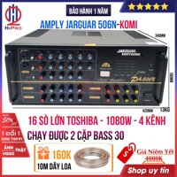 Amply Jarguar 506N KOMI H2Pro 16 sò lớn Toshiba-1080W-4 đường tiếng-Chống hú-linh kiện Hàn Quốc, Amply karaoke Jarguar 506N công suất lớn chạy khoẻ 2 cặp bass 30 (tặng 10m dây loa 160K)