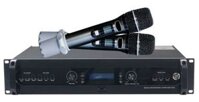 Amply karaoke 350W x 2 kênh liền micro hát hay, đa năng – Đẩy liền vang kèm micro không dây AAV CM-350