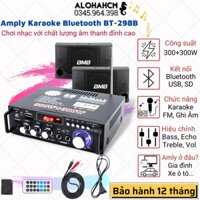 Amply Karaoke, Ampli Mini Bluetooth BT-298A Cao Cấp, Âm ly Công Suất Lớn Đa Chức Năng, Chơi Nhạc Chất Lượng Đỉnh Cao