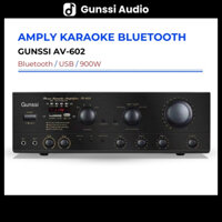 Amply karaoke bluetooth Gunssi AV-602, amply karaoke gia đình cao cấp chuyên dùng cho dàn âm thanh chuyên nghiệp