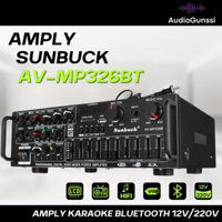 Amply Karaoke Bluetooth Sunbuck 326BT, Amply Karaoke Gia Đình Công Suất Lớn 400W Âm Thanh Ấm, Amply 12V 220V Cho Xe Hơi