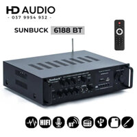 Amply Karaoke Bluetooth SUNBUCK 6188BT 220V/12V Công Suất Lớn 400W, Amly Đa Chức Năng Cho Xe Hơi Và Gia Đình