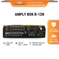 Amply Karaoke BOK B12N Công Suất Lên Đến 600W Âm Thanh Trung Thực Và Mềm Mại