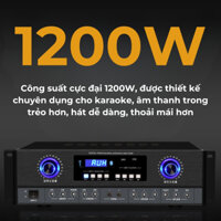 Amply karaoke đẩy liền vang Gunssi AV 330 - Bảo hành 12 tháng - Amply âm ly karaoke gia đình công suất khủng 1200W 12 sò
