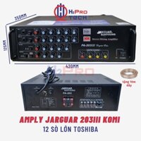 Amply Karaoke Jarguar 203III Komi 12 Sò 480W Công Suất Lớn Tặng 10M Dây, Amply Jarguar Tải 2 Cặp 25