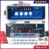 Amply Mini Bluetooth 136Bt Nghe Nhạc Hay, Hát Karaoke Kết Nối Không Dây Bluetooh, Âm Ly Mini 12V Cao Cấp-H2Pro Tech