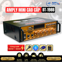 Amply Mini Cao Cấp BT-198B, Hổ Trợ Bluetooth 5.0, Công Suất Ra Loa 300W