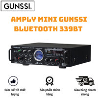 Amply mini Gunssi bluetooth 339BT/12V âm thanh sắc nét-khuyếch đại chất lượng cao-karaoke gia đình