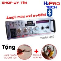 Amply mini WXF AV-08BT 12V/220V - Audio 500W Remote, Bluetooth, ECHO KARAOKE tặng jack cho acquy 12V và dây 3.5 ra AV | Amply, Âm li