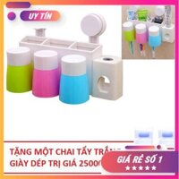 ⚡️MUA 1 TẶNG 1⚡️ NHẢ KEM ĐÁNH RĂNG TỰ ĐÔNG 3 CỐC TẶNG KÈM CHAI TẨY TRẮNG GIẦY