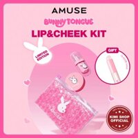 [Amuse] Bunny Tongue Lip & Cheek Kit / Jel Fit Tint Soft Jelly Blush Limited Bộ đặc biệt