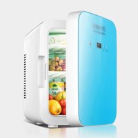 AMYAL Compact Fridge 8L Mini Refrigerator Single Door with Digital Temperature Control Portable Small Cooler Warmer for Office Dorm Car (Color : Blue)