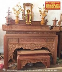 Án Gian Tam Cấp chữ Thọ kèm ghế đôn