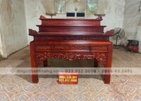 Án gian thờ Như Ý tam cấp gỗ hương đỏ (chị Liên – Nam Định)